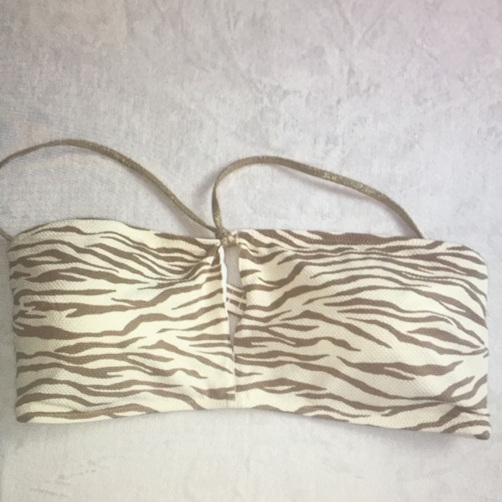 Zebra Print Bandeau Top